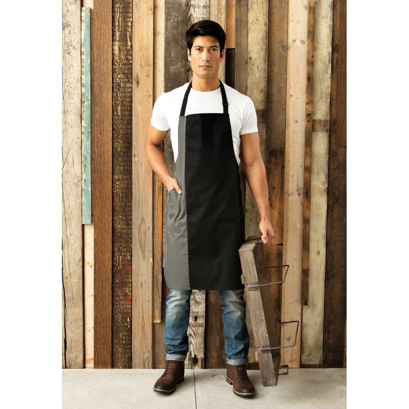 TABLIER A BAVETTE BICOLORE