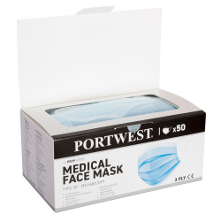 Boite de 50 Masques jetable Papier Blanc - Polypropylène - COVERGUARD -  MisterMateriaux
