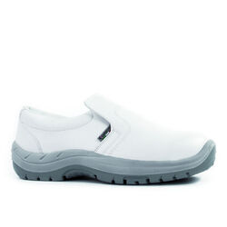 Mocassins de s&eacute;curit&eacute; homme PLUTONE S2 FO SR BLANC POITIERS