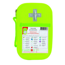 Trousse secours fluo V&Eacute;HICULE 2/4 PERSONNES POITIERS