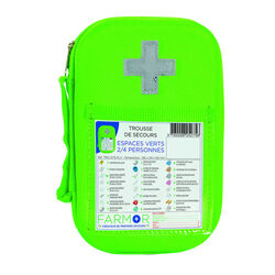 Trousse secours fluo ESPACES VERTS POITIERS